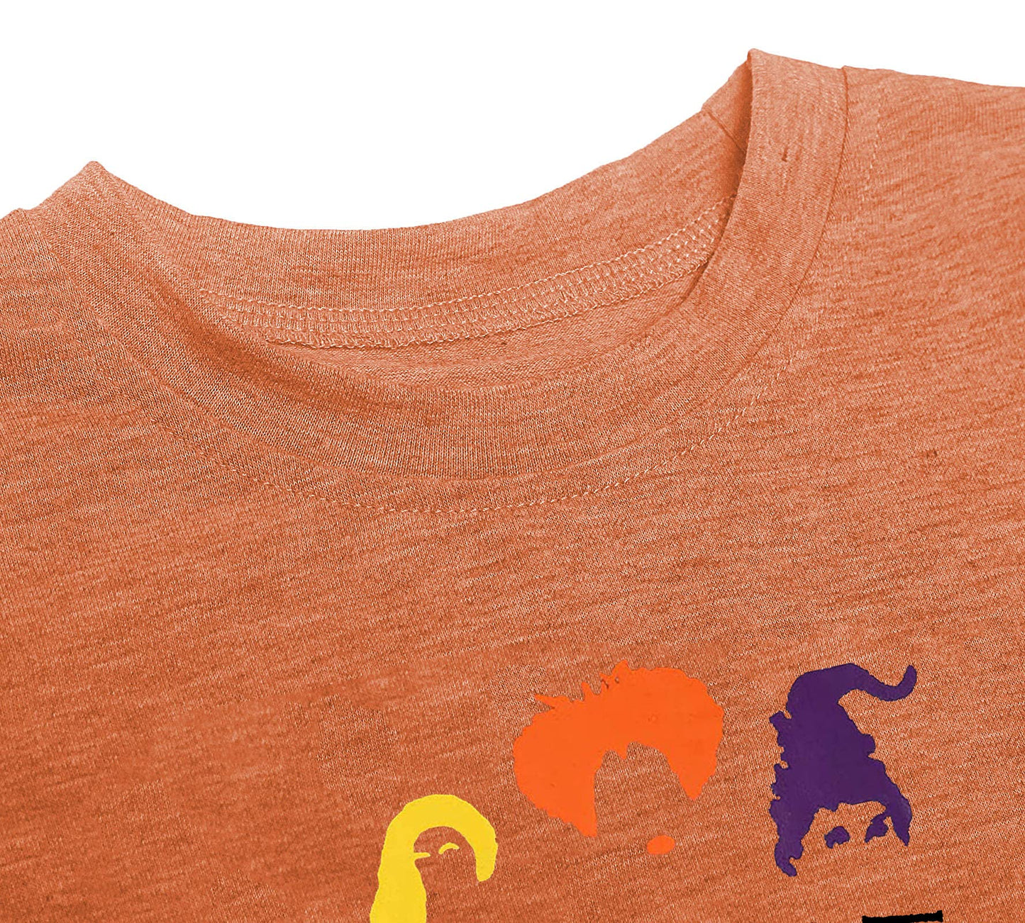 Lazychild Baby Girls Boys Halloween Shirt Toddler Hocus Pocus T-Shirt Sanderson Sister Graphic Print Tee Shirts(Orange,110)