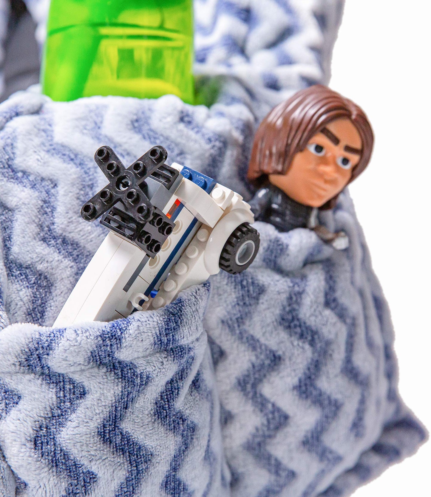 Niko Easy Wash Children'S Car Seat Cover & Liner - Blue Chevron Minky - Great For Winter Weather - Universal Fit - Crash Tested