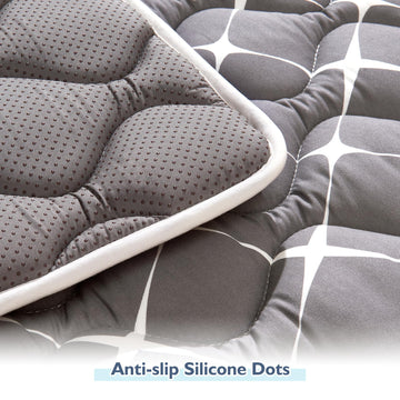 Vibe Bear Baby Foam Play Mat, 50X50 Inches Baby Crawling Mat, Thicken One-Piece Baby Playmat, Non Slip Washable Baby Play Mat Fo