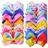 18 Pcs 5 Inch Rainbow Grosgrain Ribbon Hair Bows & Clips For Girls, Toddlers, Kids, And Teens