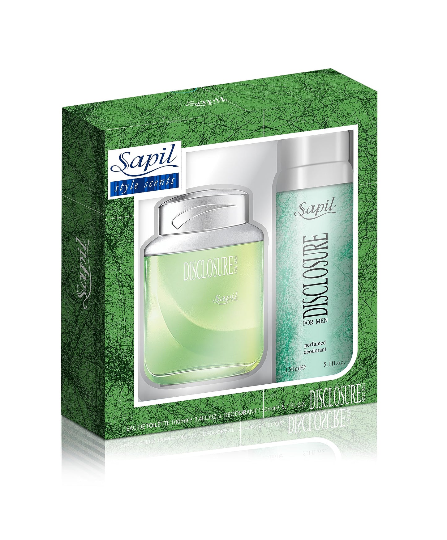 Disclosure By Sapil For Men - 2 Pc Gift Set 3.4Oz Edt Spray, 5.1Oz Deodorant Spray