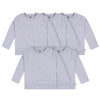 Gerber Baby Toddler 5-Pack Solid Long Sleeve T-Shirts Jersey 160 Gsm, Grey Heather, 18 Months