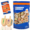 Zion Judaica Bulk Pack Wood Dreidels Medium Bulk-Pack Wooden Hanukkah Dreidles In Ziplock Bag Traditional Chanukah Game Hanukkah