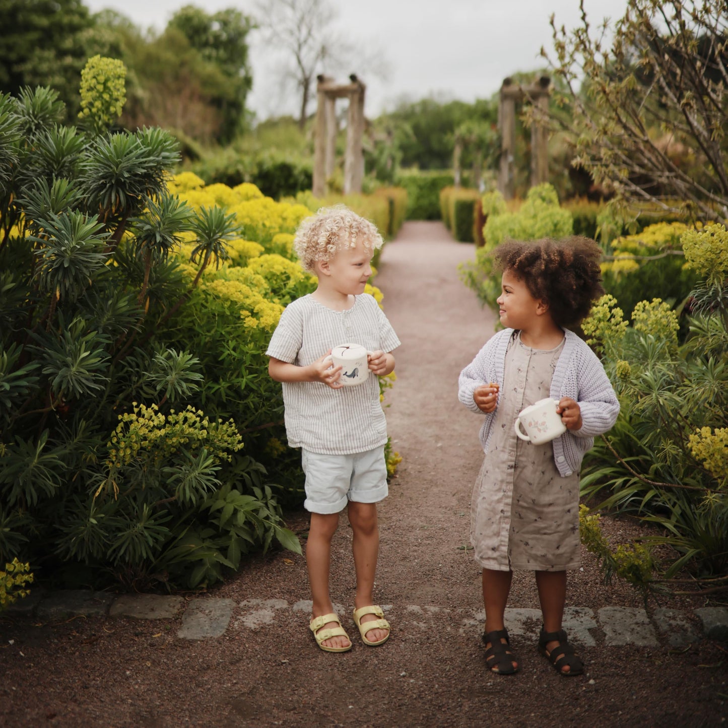 Mushie Silicone Snack Cup | Spill Proof Food Container For Toddler And Baby (Pink Flowers)
