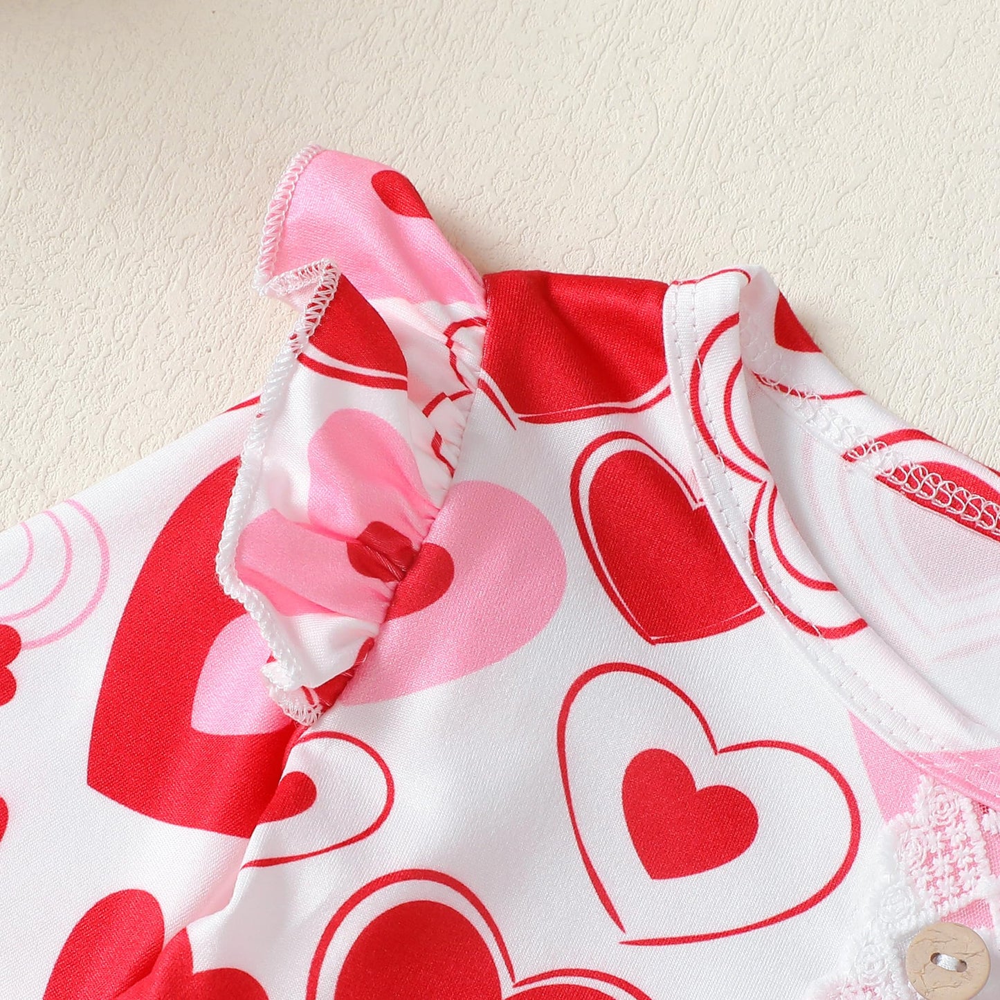 Toddler Baby Girl Clothes Valentines Day Outfits Red Love Heart Valentines Shirt Pants Set Toddler Gifts 18-24 Months Girl Cloth