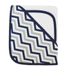 American Baby Company Terry Hooded Towel Set Made with Organic Cotton, White with Gray Zigzag, for Boys and Girls
