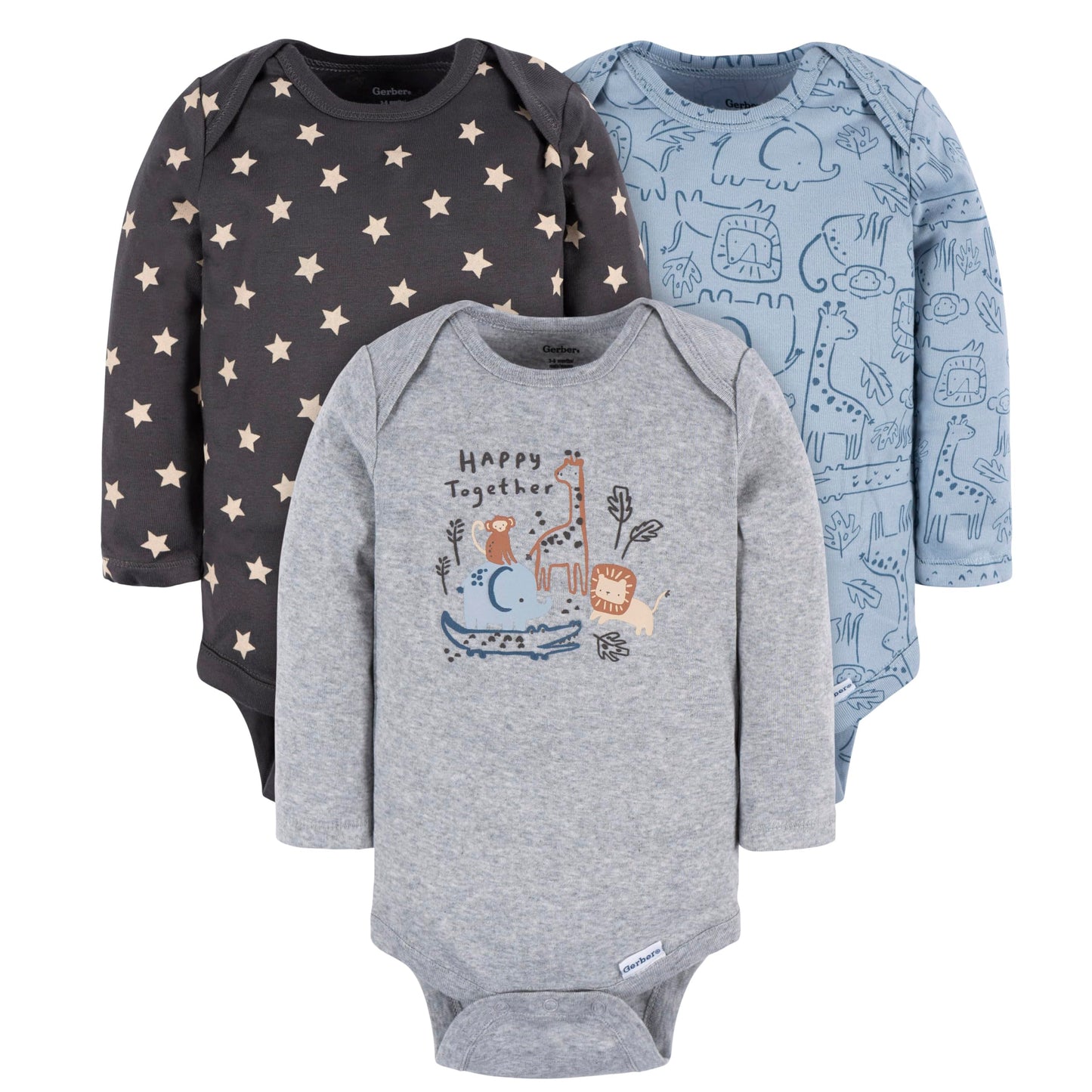 Gerber Baby Boys And Girls 12 Piece Layette Gift Set, Happy Together, 6-9 Months