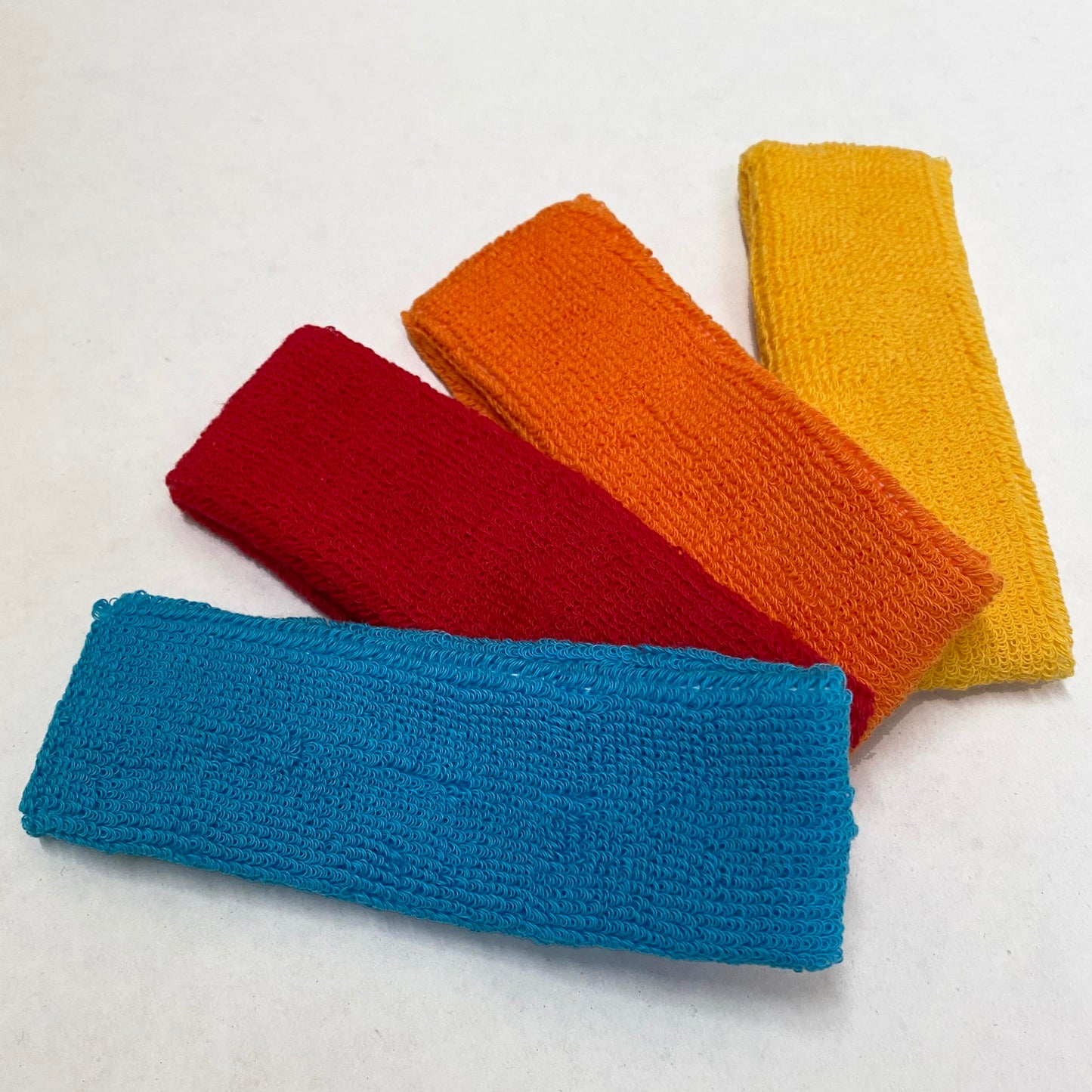 Couver Baby Infant Red Terry Solid Color Headband/Terry Cloth Head Band - 4Pieces