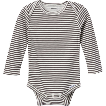 Gerber Unisex Baby Multi-Pack Onesies Bodysuits (Short And Long Sleeve), Tan Little Apples, Newborn