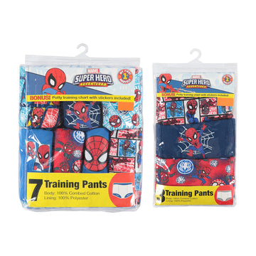 Spiderman Boys' Superhero Potty Training Pants, Success Chart & Stickers, Iron Man, Hulk & More Sizes 18M-4T, 10-Pack, 18M
