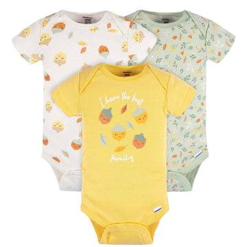 Gerber Baby Boys And Girls 12 Piece Layette Gift Set, Yellow Acorns, 3-6 Months