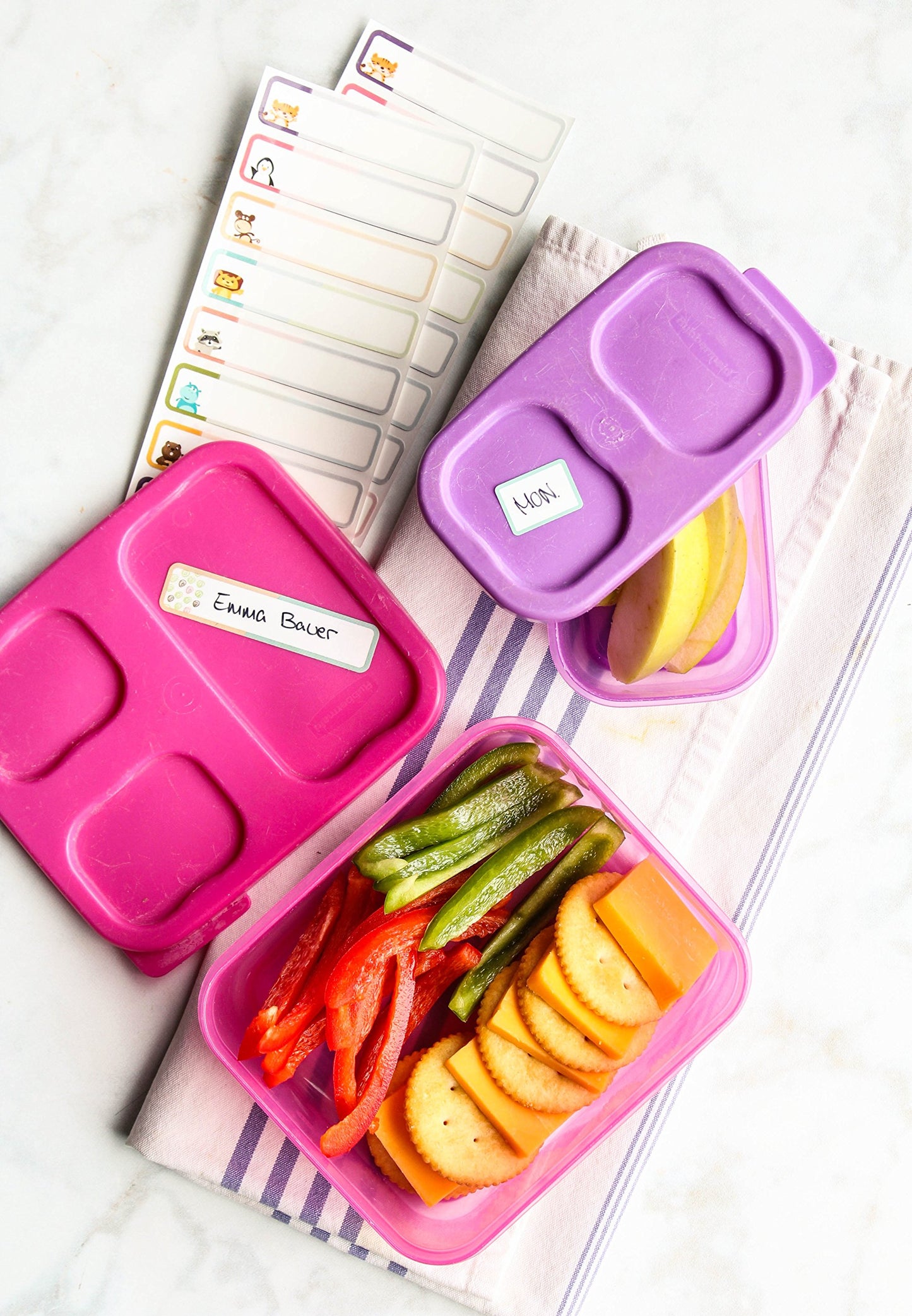 Bottle Labels, Write-On, Waterproof Labels, Self-Laminating For Baby Bottles For Daycare, Dishwasher-Safe (Variety Set Of 3)