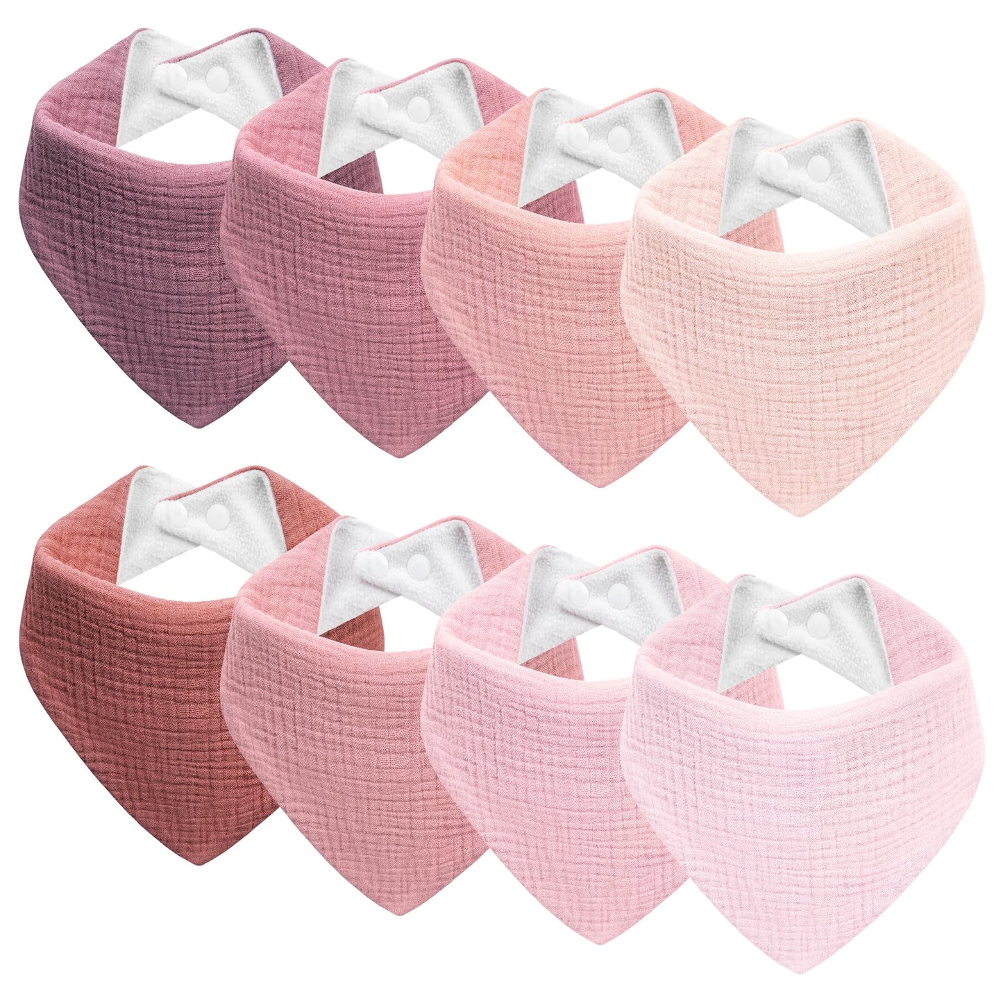 Kewlife gift Muslin Baby Bibs 8-Pack Baby Drool Bandana Bibs for Baby Girls Boys Infant Newborn Toddler Drooling and Teething