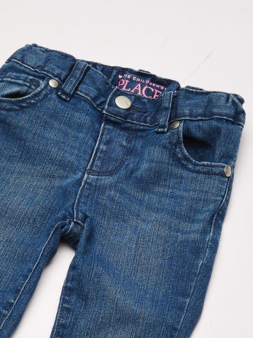 The Children'S Place Baby Girls And Toddler Girls Super Skinny Jeans, Medium Royal Blue Wash, 18-24 Months