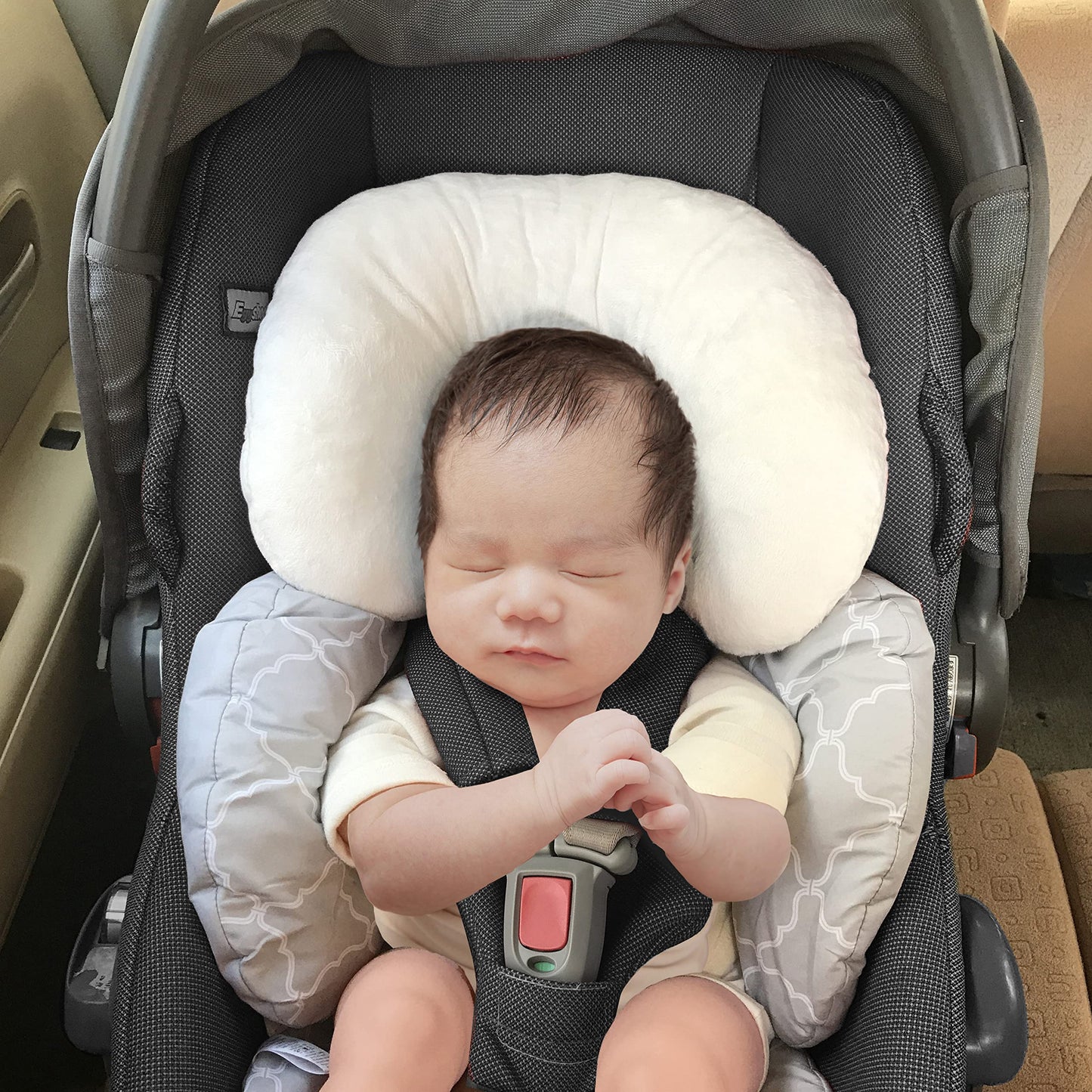 Hudson Baby Unisex Baby Car Seat Body Support Insert, Gray Trellis, One Size