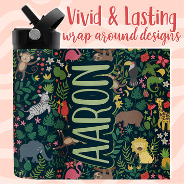 Personalized Water Bottle For Kids - 14 Oz - 15 Design Options, Custom Water Bottle For Children - End Of School Year Gifts, Bac