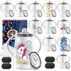 Joyclub 12 Pack Sublimation Sippy Cups Blanks For Toddler Tumbler Insulated 12 Oz Kids Sublimation Tumblers With Handle Stainles