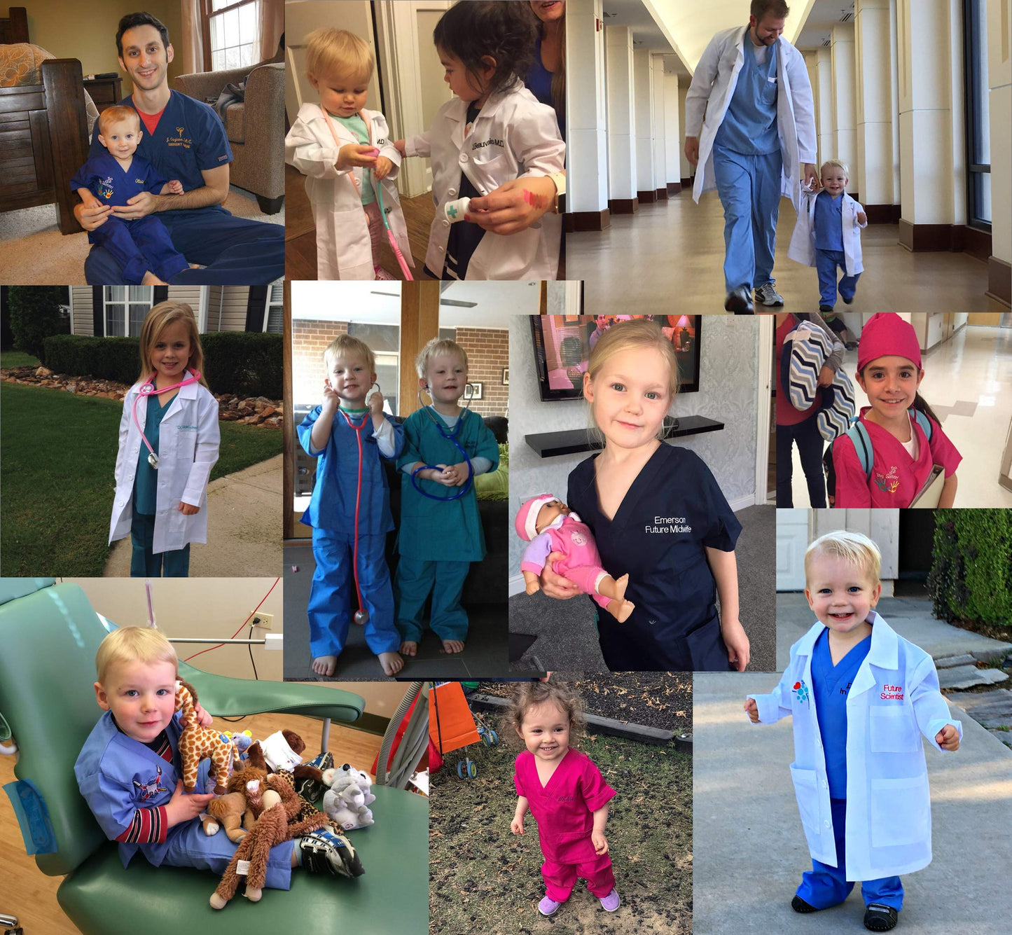 My Little Doc Toddler Lab Coat Costume Size 2 White