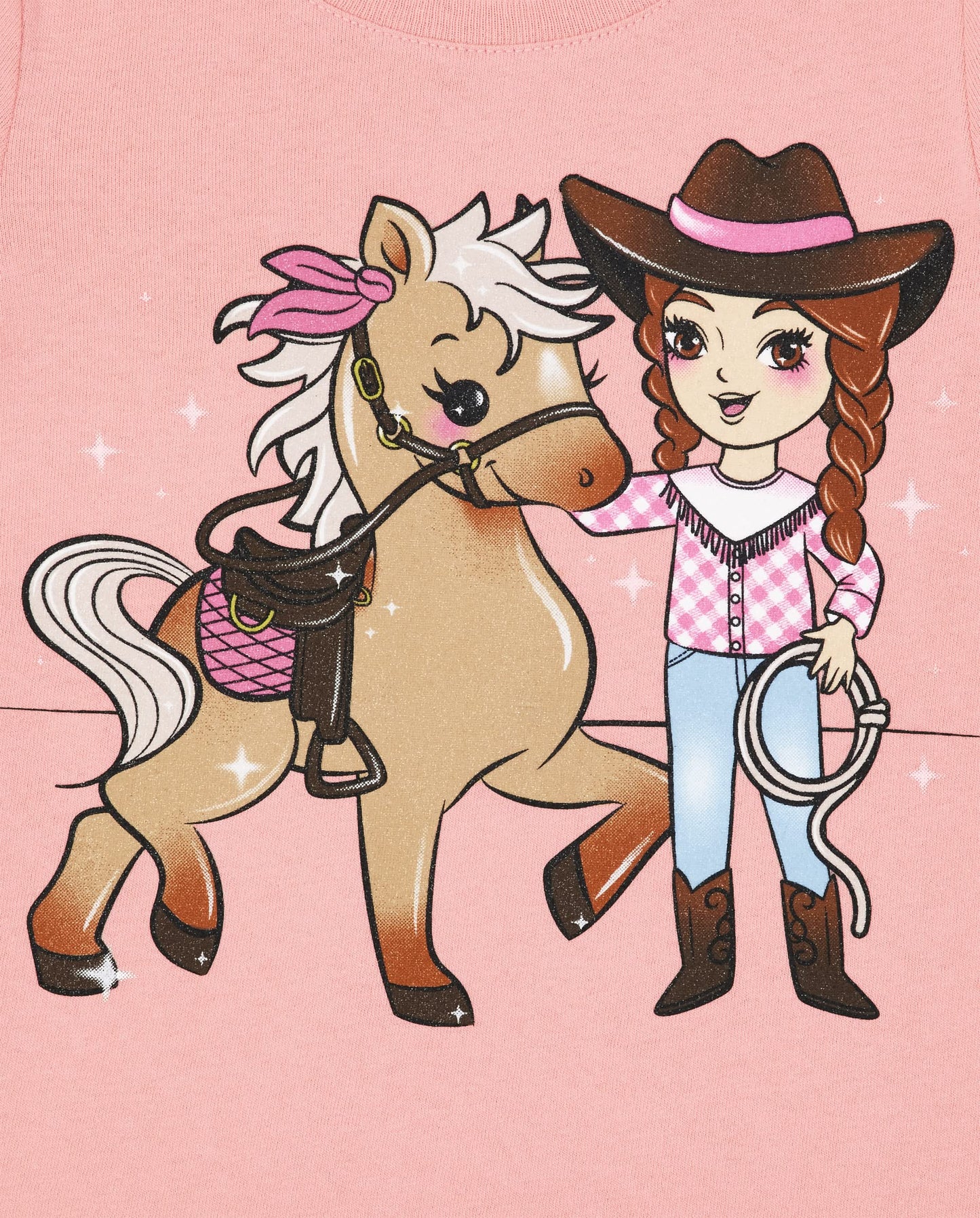 The Children'S Place Girls And Toddler Long Sleeve Graphic T-Shirt 2-Pack T Shirt, Cowgirl Cutie/Cowgirl Horse, 4T Us