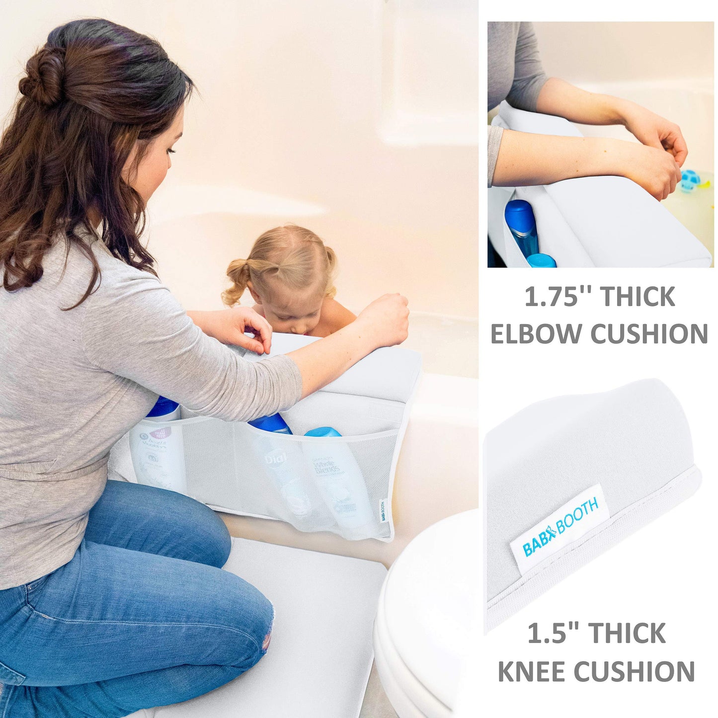 Bath Kneeler And Elbow Rest Pad, Extra Thick Baby Bath Kneeling Pad And Elbow Pad For Bathtub. Bath Tub Elbow Pad With Infant To