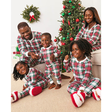 The Children'S Place Baby Kids 2 Piece Family Matching, Thermal Pajamas Sets, Red Tartan Plaid