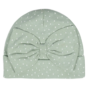Gerber Baby Girls Cap And Mitten Sets Golden Floral Newborn