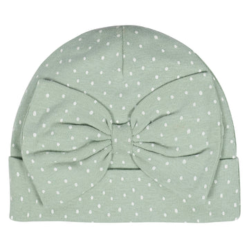 Gerber Baby Girls Cap And Mitten Sets Golden Floral 0-3 Months