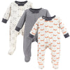 Touched By Nature Unisex Baby Organic Cotton And Play Sleepers, Fox, 0-3 Months Us