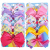 Dwenarry 5' Hair Bows For Girls Colorful Little Girls Hair Bows Rainbow Heart Grosgrain Alligator Clip Bows For Toddler Girls C