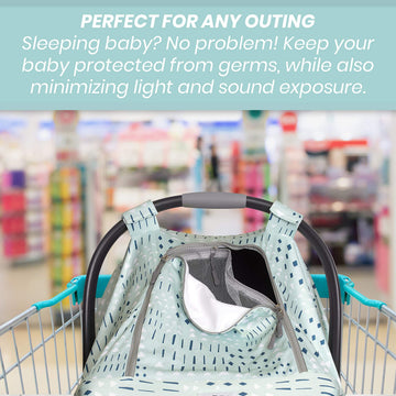 Bristin Baby Car Seat Canopy Stroller Covers for Infant Boy and Girl Babies Stretchy and Kick Proof with Net Multi Use Soft and