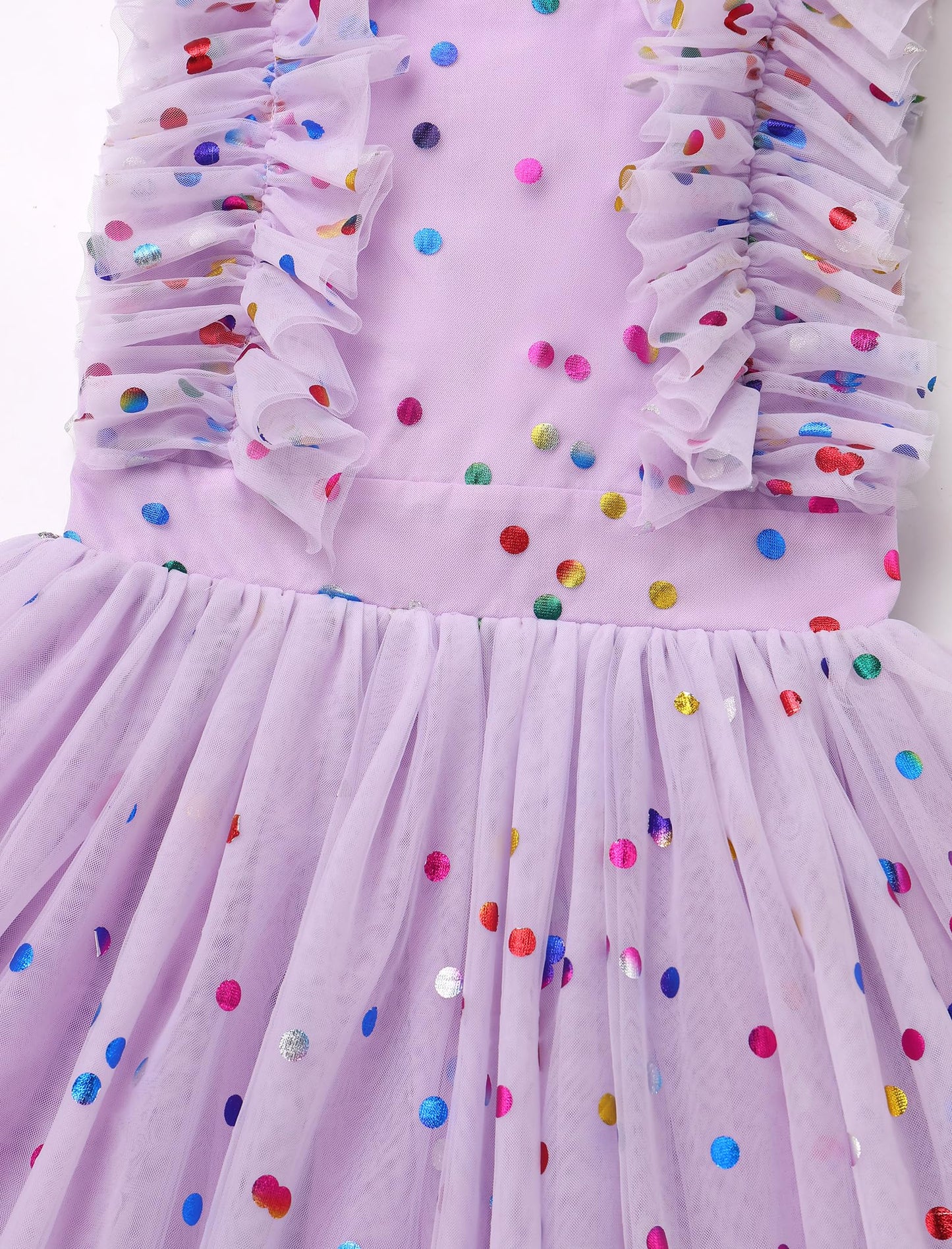 Ibtom Castle Girls Birthday Party Dress Confetti Princess Tulle Dress Toddler Flower Girl Wedding Pageant Dress Spring Easter Bo