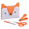 Petit Collage Baby Nail Kit - Includes Baby Nail Clippers, Scissors, And Nail File - Includes A Fox-Shaped Pouch Measures 7    X