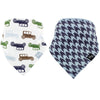 Hudson Baby Unisex Baby Cotton Bandana Bibs, Car, One Size