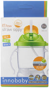 Innobaby Sippin' Smart Ez Flow Straw Sippy Cup, Green, 10 Ounce