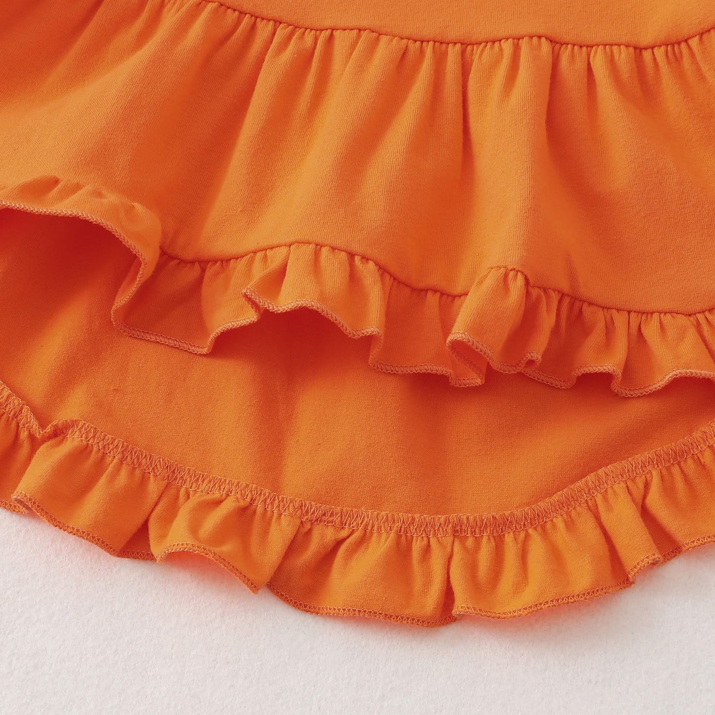 Kucnuzki 18-24 Months Girl Clothing Baby Thanksgiving Outfit Toddler Girl Clothes Cute Little Girl Outfit Baby Ruffle Orange Shi