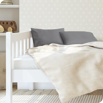 Bare Home Microfiber Pillow Cases - Toddler Size Set Of 2 Cooling Pillowcases Double Brushed Grey Pack Easy Care (Toddler Pillow