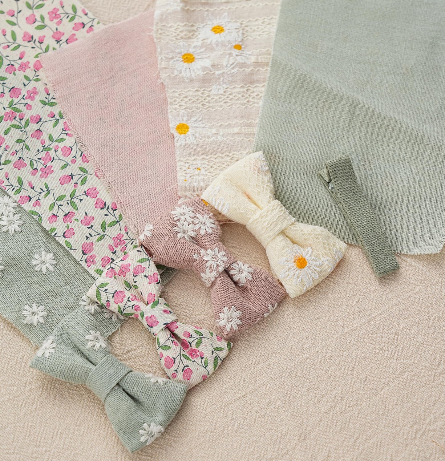 20 Pcs Hair Clips For Girls With Bows Holder Flower,2' Fully Lined Alligator Clips And Barrettes,Handmade Hair Accessories For