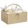Angelhood Paper Rope Diaper Caddy, Baby Essentials Organizer, Portable Baby Shower Baskets Gift Bin, Car Storage Bag for Nursery