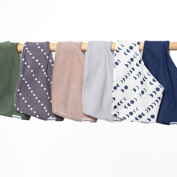 Gerber Baby Unisex Bandana Bibs 10-Pack, Multi Grey, One Size