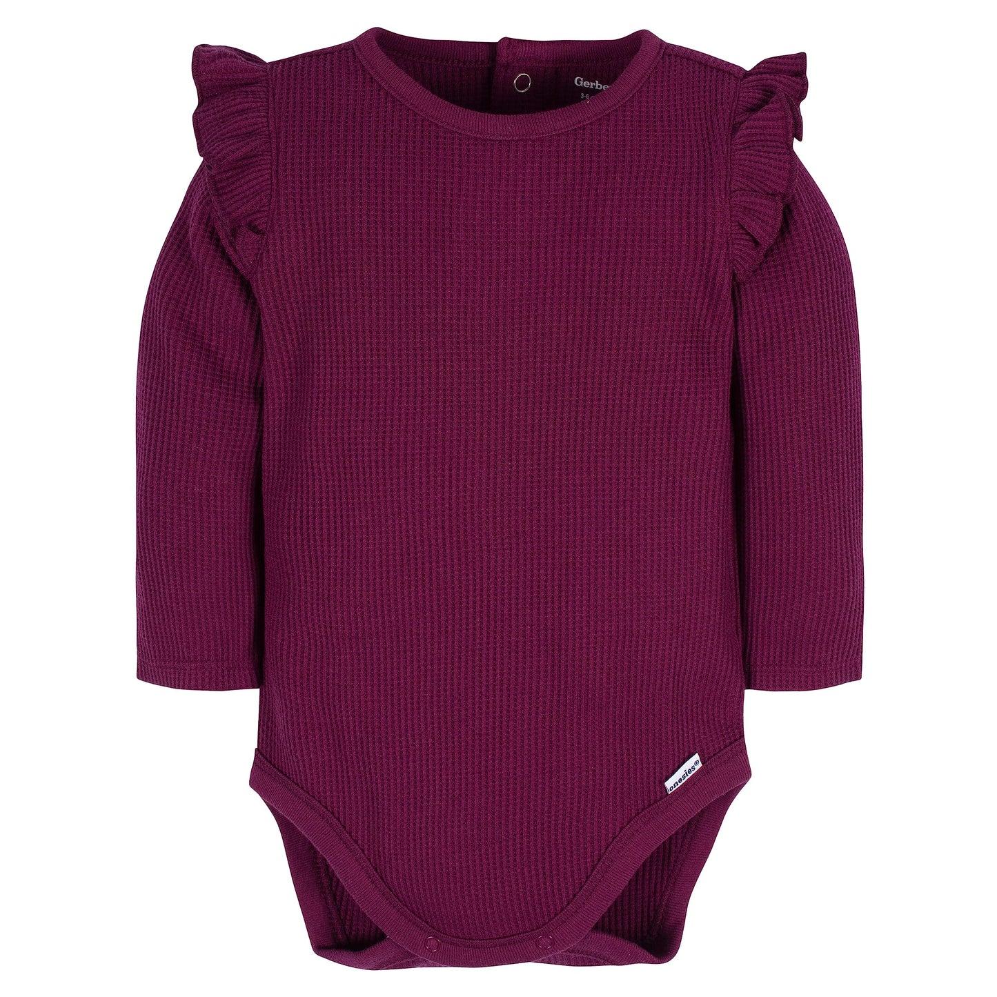 Gerber Baby Girl'S 2-Pack Long Ruffle Sleeve Onesies, Dandelions