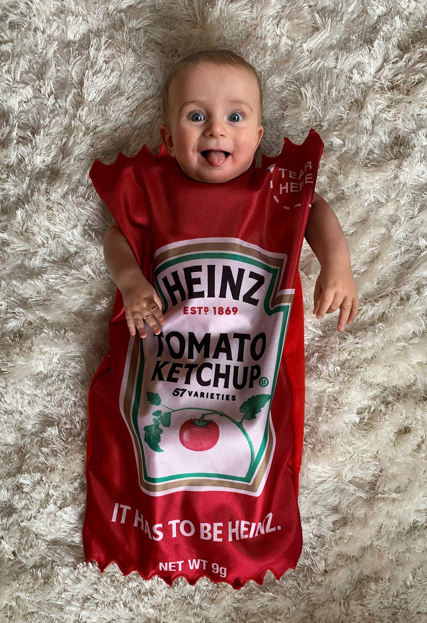 Rasta Imposta Gc4870 Heinz Ketchup Packet Bunting Infant Costume - Size 3-9 Months