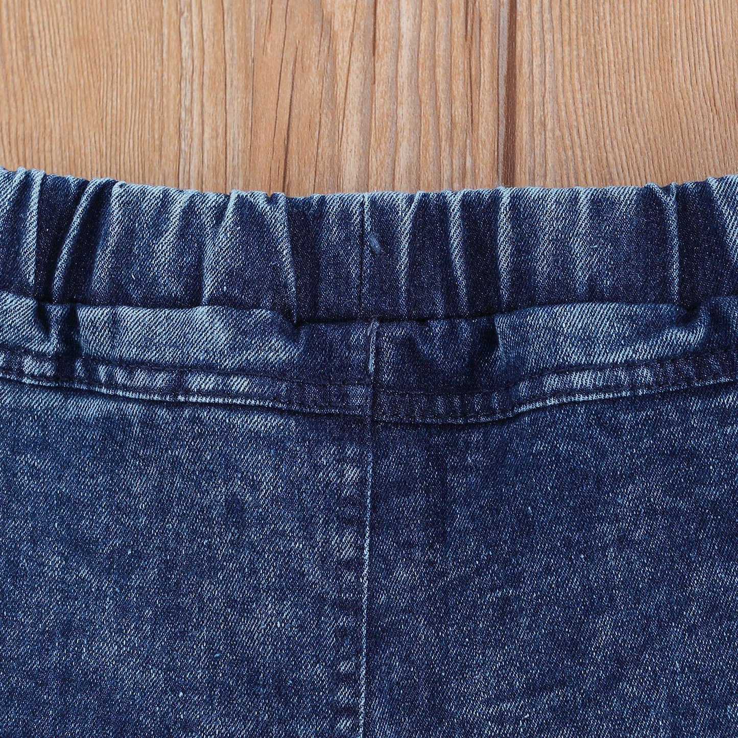 Goocheer Kids Toddler Little Baby Girl Ruffle Ripped Jeans Bell Bottom Flare Pants Ripped Denim Leggings Trousers (Denim Blue, 6