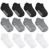 Debra Weitzner 12 Pairs Non-Slip Toddler Ankle Socks With Grips For Baby Boys And Girls Anti-Slip Socks For Infant'S Kids