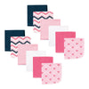Luvable Friends Unisex Baby Cotton Rich Washcloths, Chevron, One Size