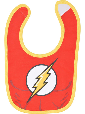 Justice League Baby Boys 6 Pack Bibs Superman Batman Flash Aquaman Green Lantern