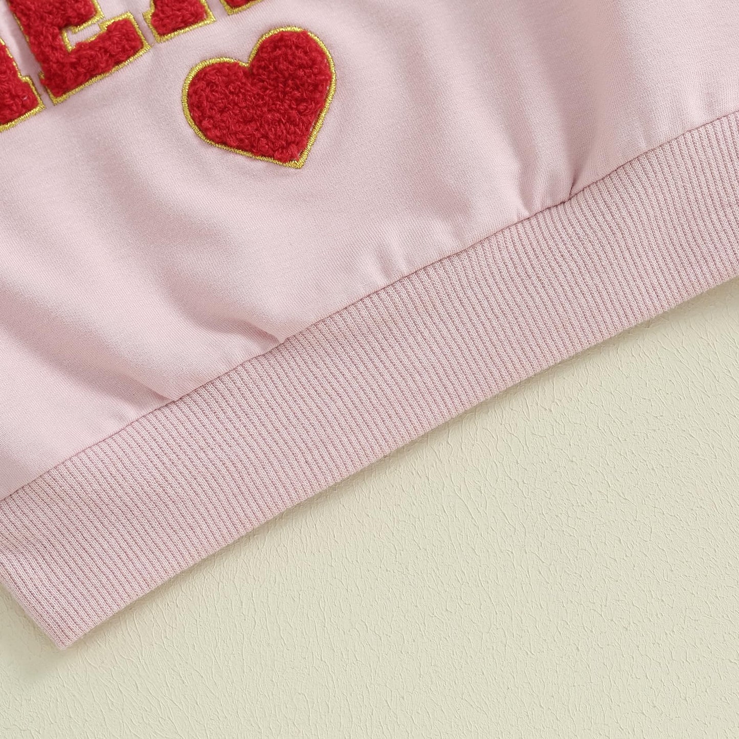 Jlkgicf Toddler Valentines Day Clothes Girl Boy Sweet Heart Letter Print Sweatshirt Pullover Shirt Baby Valentines Outfits(Sweet