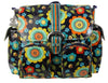 Kalencom Matte Coated Double Duty Diaper Bag, Floral Stitches