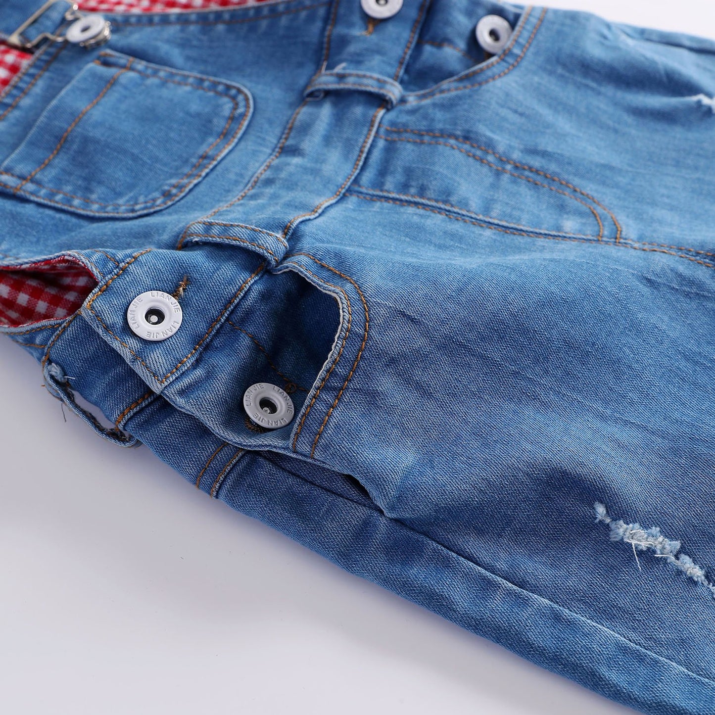 Kidscool Space Baby & Little Boys/Girls Denim Overalls,Jean Workwear,Light Blue,6-12 Months