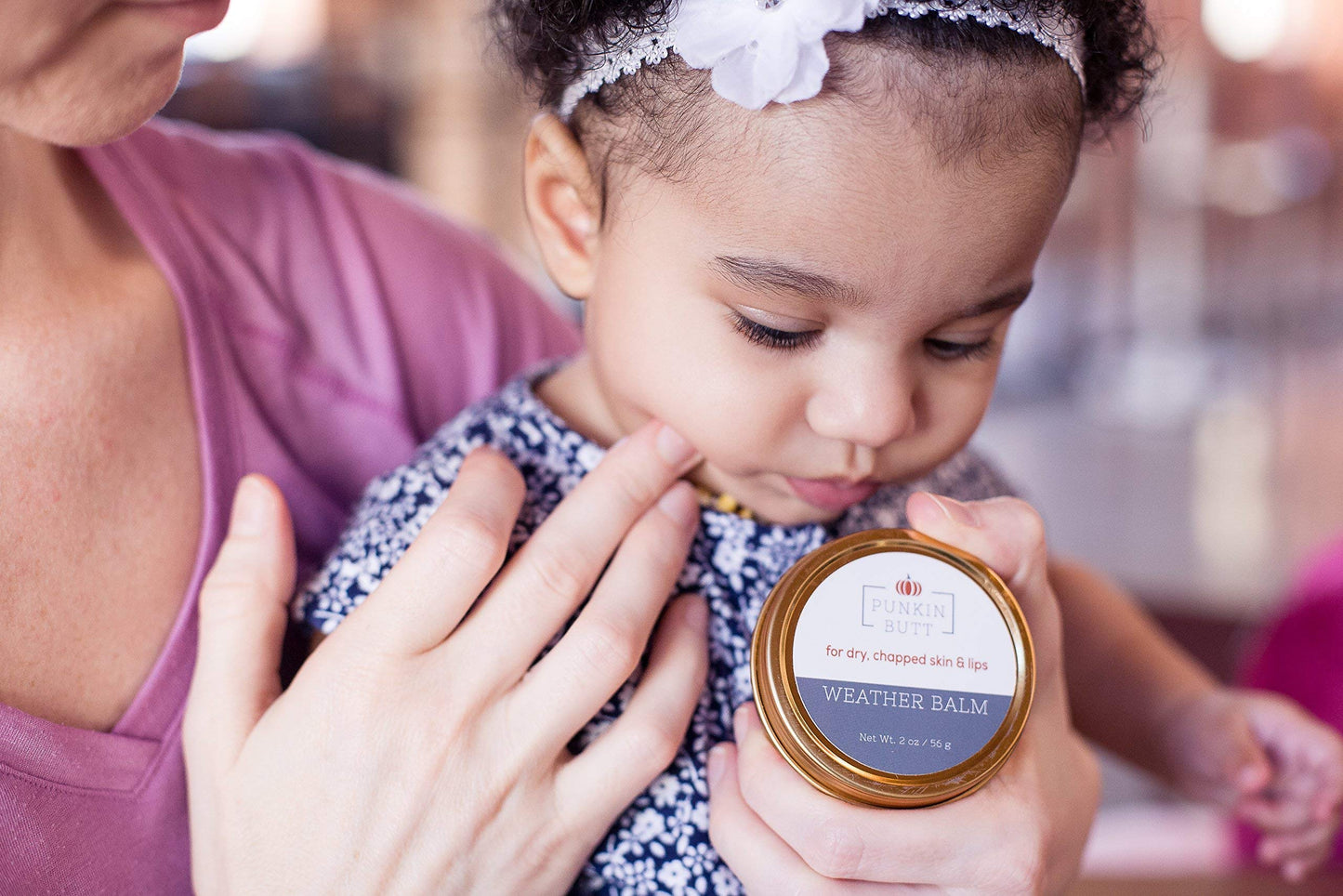 Punkin Butt Baby Weather Balm | Soothes And Protects Chapped Face Skin And Lips | Soft Vanilla Scent | 2 Oz