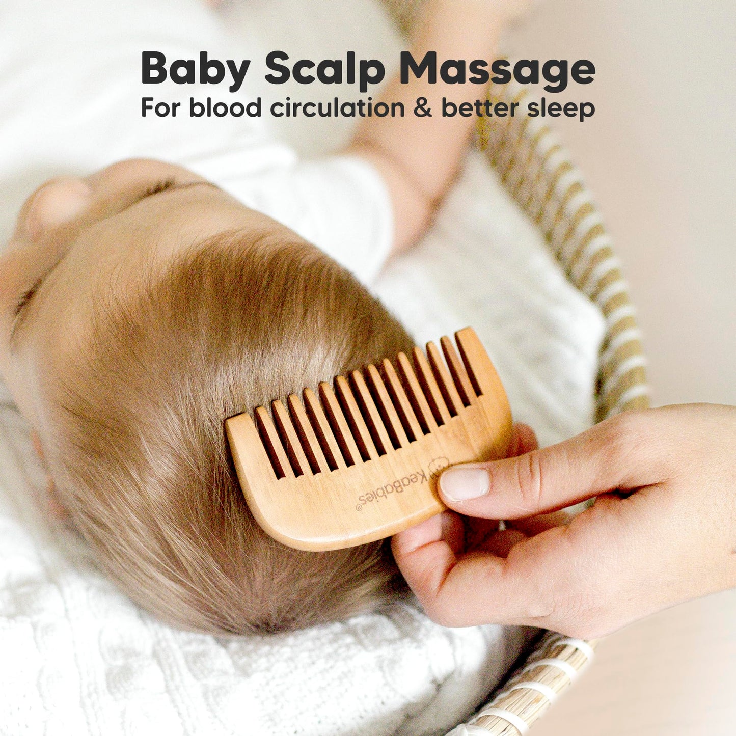 Baby Hair Brush And Comb Set For Newborn - Wooden Baby Hair Brush Set With Soft Goat Bristle, Baby Brush Set For Newborns, Baby